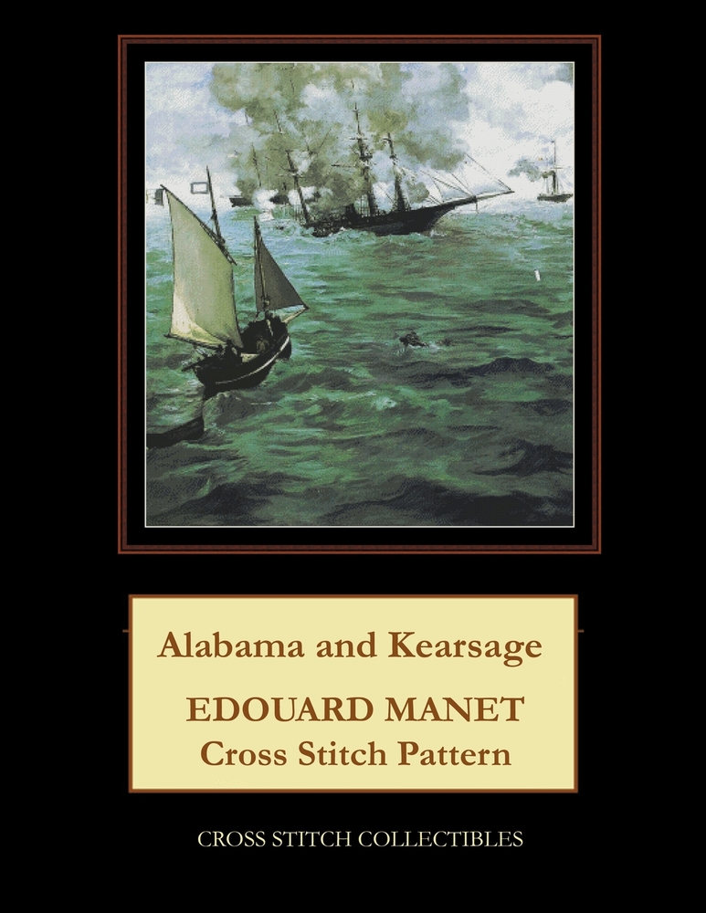 Alabama and Kearsage: Edouard Manet Cross Stitch Pattern cover