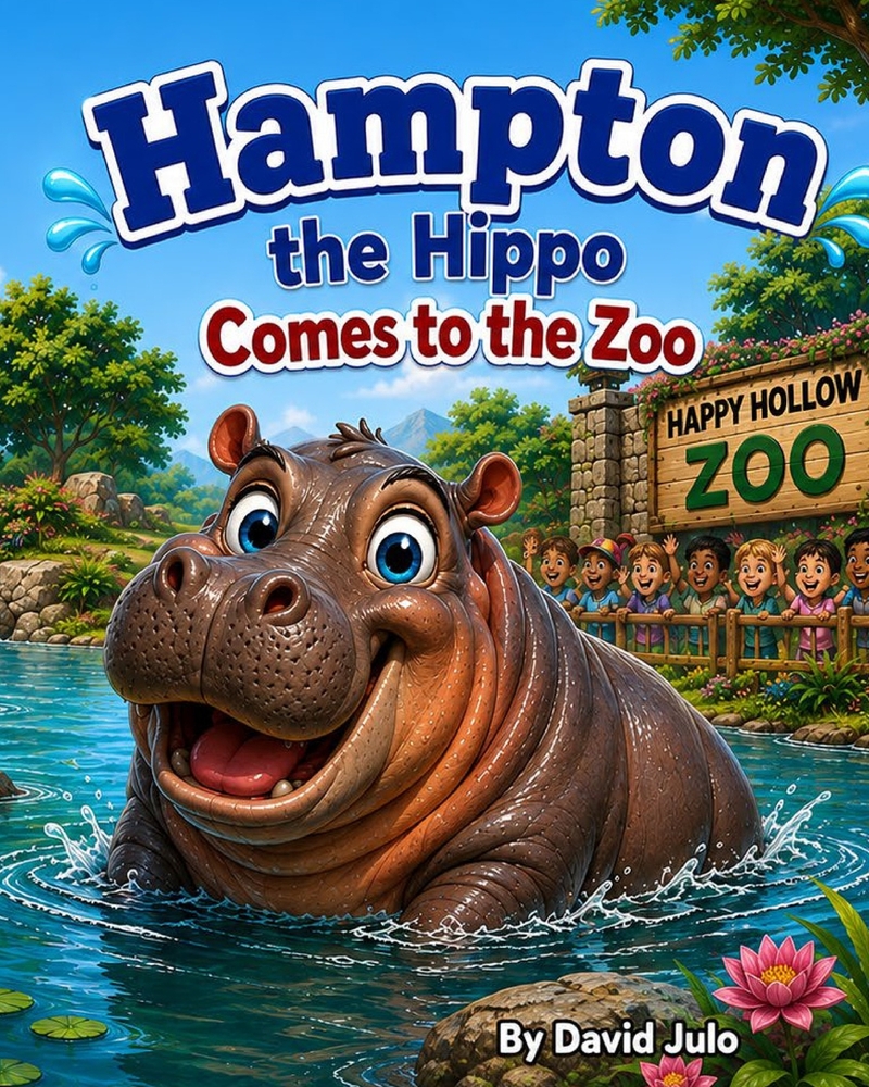 Hampton The Hippo at Happy Hollow Zoo: Hippo story about a Hippo that joins the zoo cover