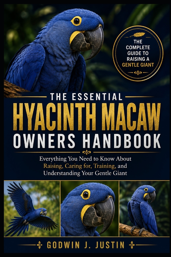 The Essential Hyacinth Macaw Owners Handbook: Everything You Need to Know About Raising, Caring for, Training, and Understanding Your Gentle Giant cover
