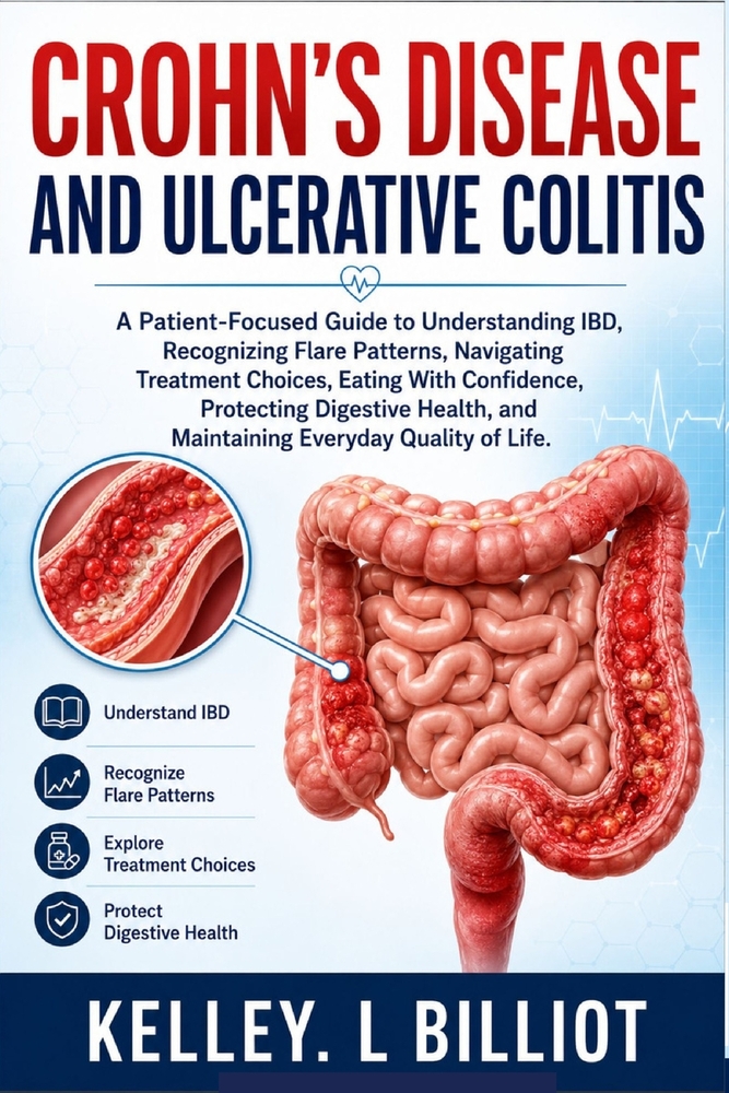 Crohn's Disease and Ulcerative Colitis: A Patient-Focused Guide to Understanding IBD, Recognizing Flare Patterns, Navigating Treatment Choices, Eating cover