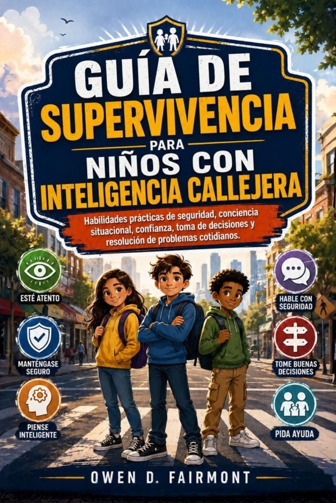 Guía de Supervivencia Para Niños Con Inteligencia Callejera: Habilidades prácticas de seguridad, conciencia situacional, confianza, toma de decisiones cover
