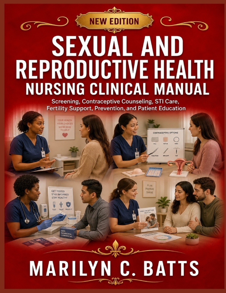 Sexual and Reproductive Health Nursing Clinical Manual: Screening, Contraceptive Counseling, STI Care, Fertility Support, Prevention, and Patient Educ cover