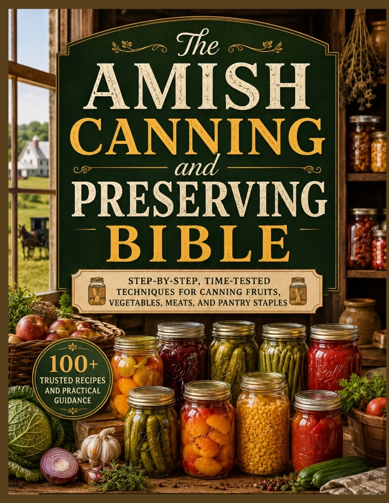 The Amish Canning and Preserving Bible: Step-by-Step, Time-Tested Techniques for Canning Fruits, Vegetables, Meats, and Pantry Staples cover
