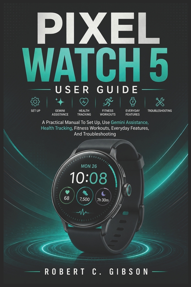 Pixel Watch 5 User Guide: A Practical Manual To Set Up, Use Gemini Assistance, Health Tracking, Fitness Workouts, Everyday Features, And Troubleshooti cover