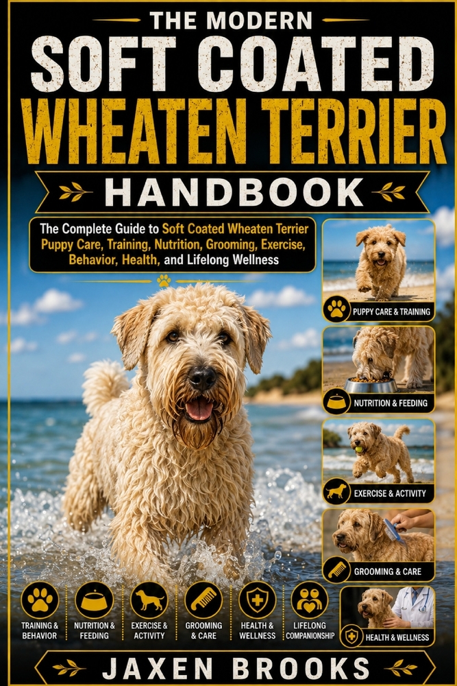 The Modern Soft Coated Wheaten Terrier Handbook: The Complete Guide to Soft Coated Wheaten Terrier Puppy Care, Training, Nutrition, Grooming, Exercise cover