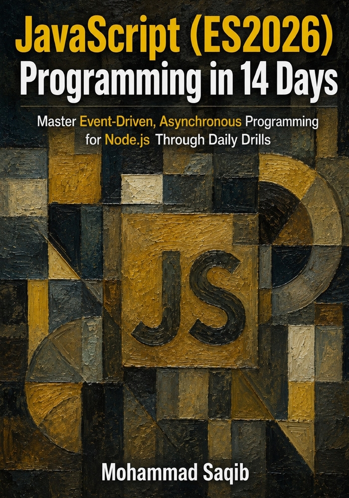 JavaScript (ES2026) Programming in 14 Days: Master Event-Driven, Asynchronous Programming for Node.js Through Daily Drills cover