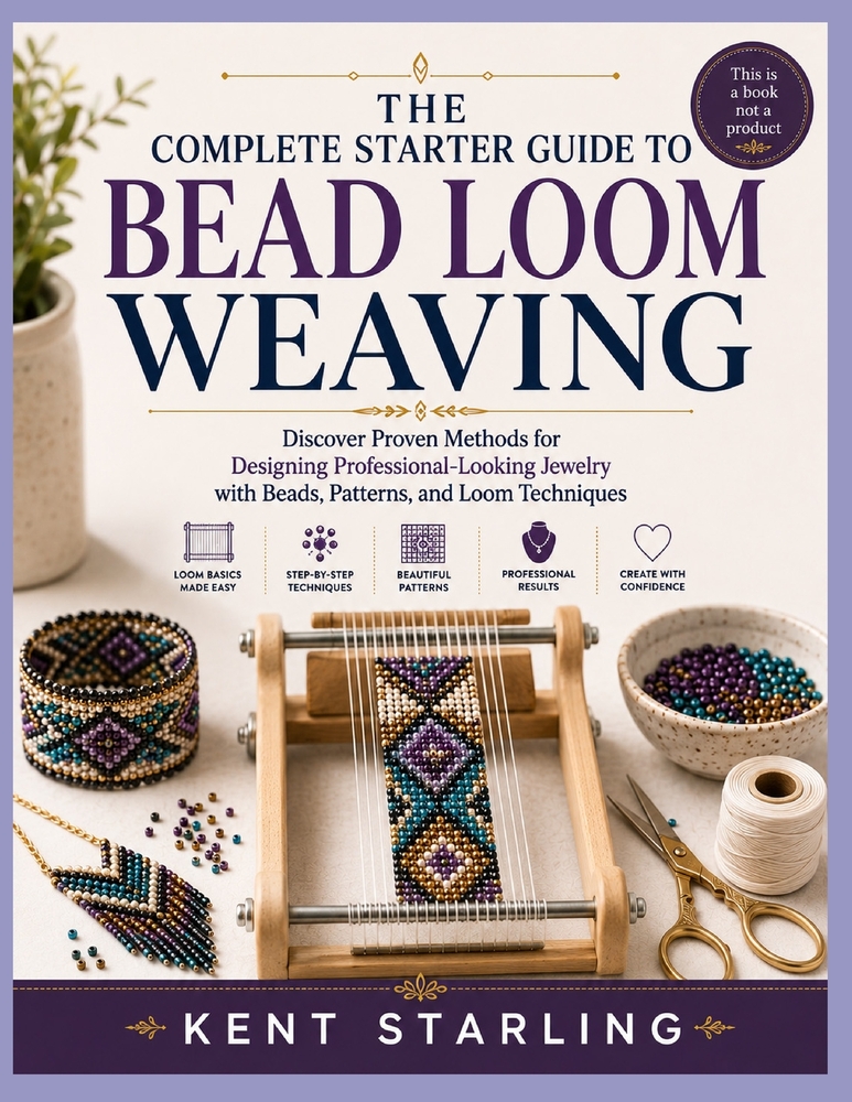 The Complete Starter Guide to Bead Loom Weaving: Discover Proven Methods for Designing Professional-Looking Jewelry with Beads, Patterns, and Loom Tec cover