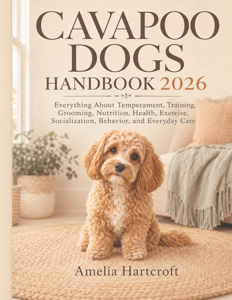 Cavapoo Dogs Handbook 2026: Everything About Temperament, Training, Grooming, Nutrition, Health, Exercise, Socialization, Behavior, and Everyday Care cover
