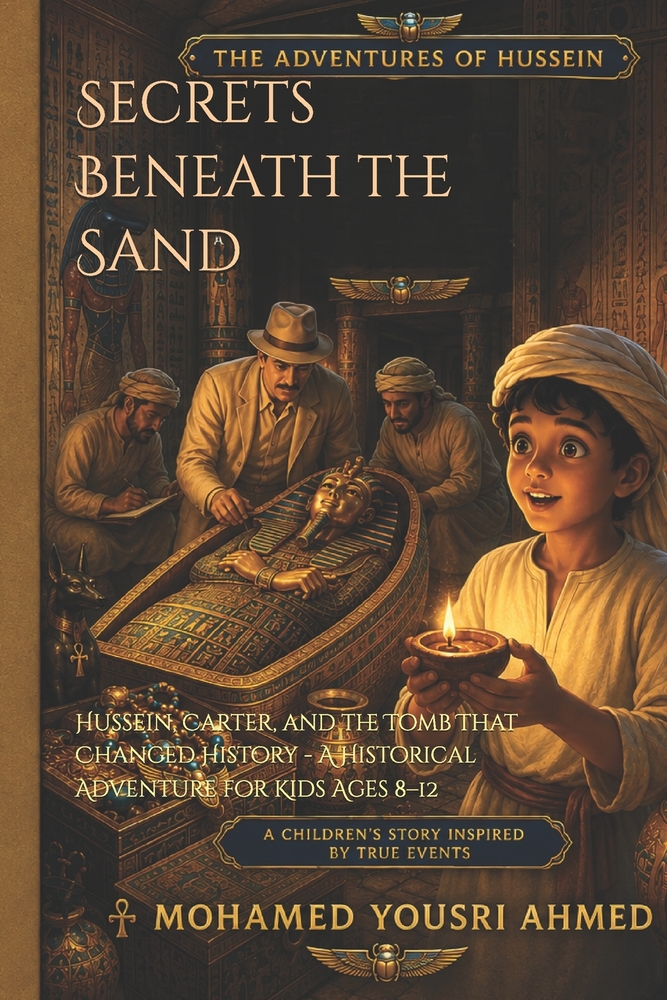 Secrets Beneath the Sand: Hussein, Carter, and the Tomb That Changed History - A Historical Adventure for Kids Ages 8-12 cover