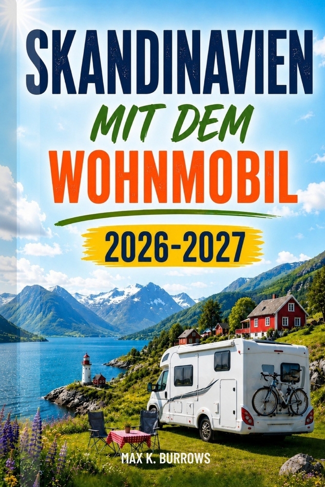 Skandinavien mit dem Wohnmobil 2026-2027: Der praktische Planungsratgeber für Maut, Stellplätze und Fährüberfahrten mit dem Camper cover