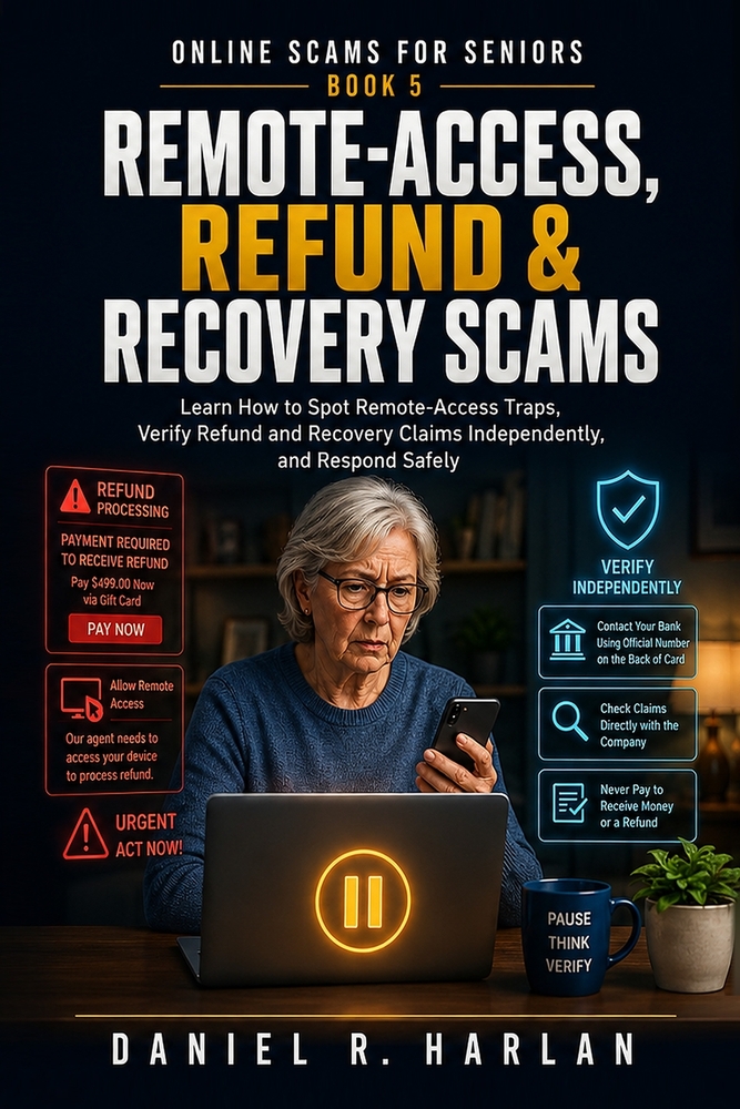 Remote-Access, Refund & Recovery Scams: Learn How to Spot Remote-Access Traps, Verify Refund and Recovery Claims Independently, and Respond Safely cover