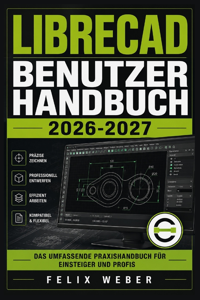 LibreCAD Benutzerhandbuch 2026-2027: Der komplette Einstieg in die kostenlose 2D Konstruktionssoftware - von der Installation bis zur professionellen cover