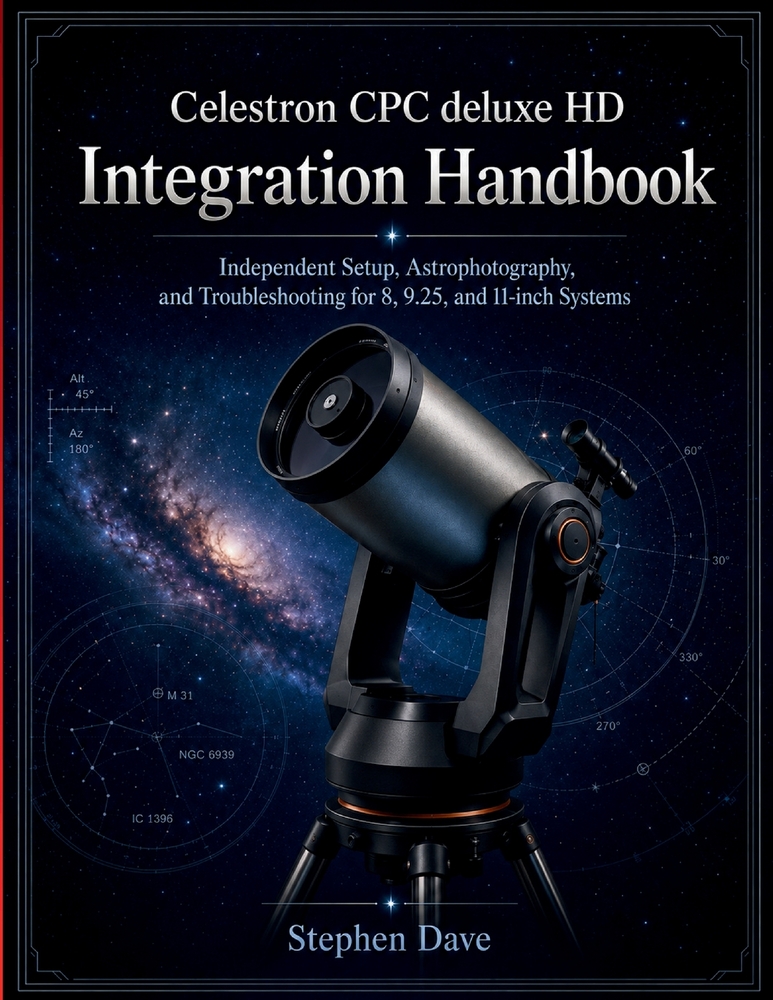 Celestron CPC deluxe HD Integration Handbook: Independent Setup, Astrophotography, and Troubleshooting for 8, 9.25, and 11-inch Systems cover