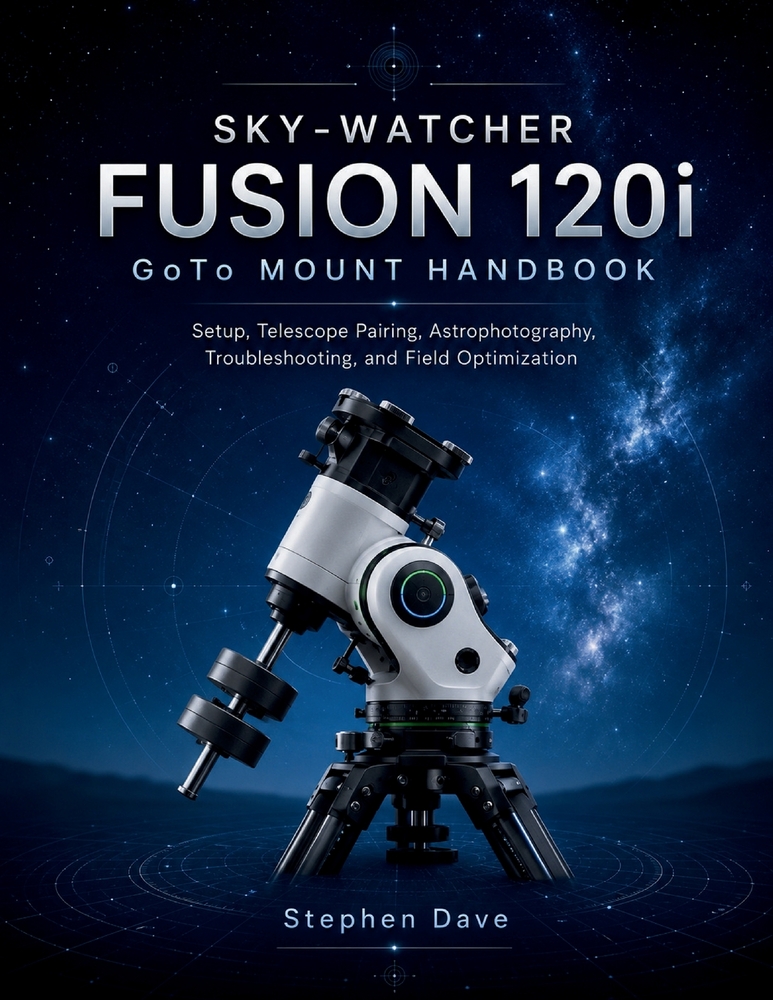 SKY-WATCHER FUSION 120i GoTo MOUNT HANDBOOK: Setup, Telescope Pairing, Astrophotography, Troubleshooting, and Field Optimization cover