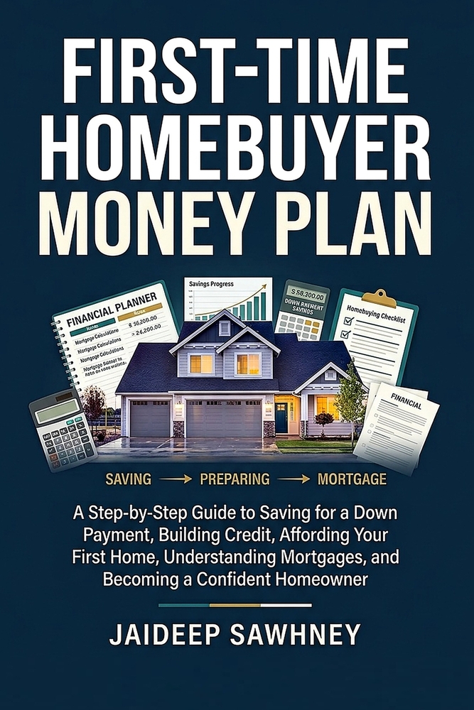 First-Time Homebuyer Money Plan: A Step-by-Step Guide to Saving for a Down Payment, Building Credit, Affording Your First Home, Understanding Mortgage cover
