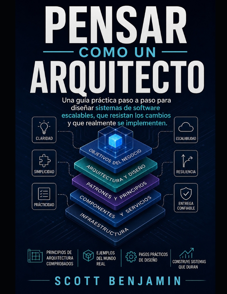 Pensar Como Un Arquitecto: Una guía práctica paso a paso para diseñar sistemas de software escalables, que resistan los cambios y que realmente se imp cover