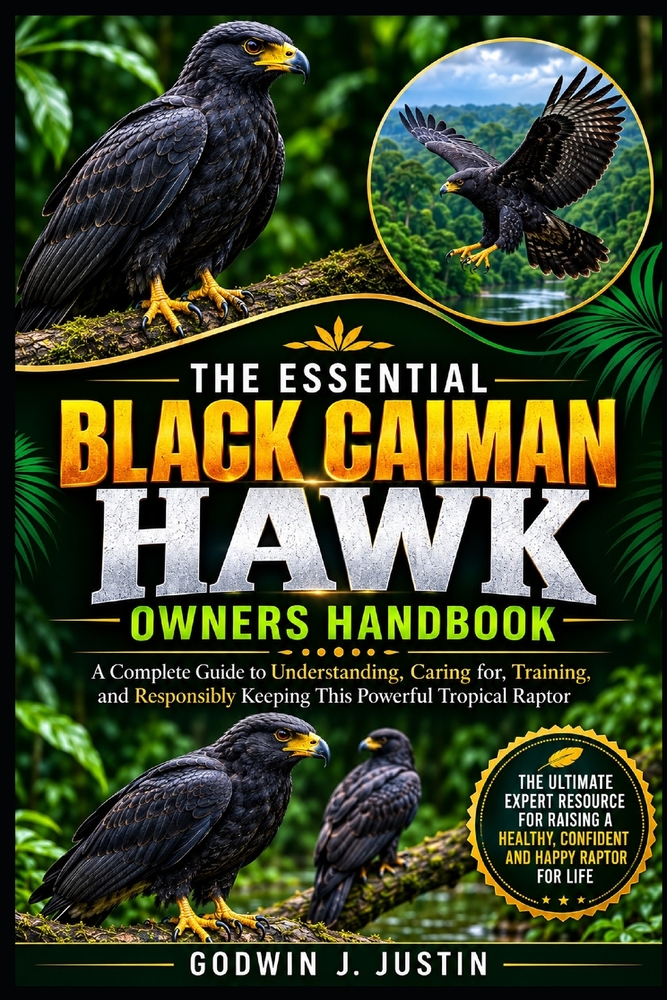 The Essential Black Caiman Hawk Owners Handbook: A Complete Guide to Understanding, Caring for, Training, and Responsibly Keeping This Powerful Tropic cover