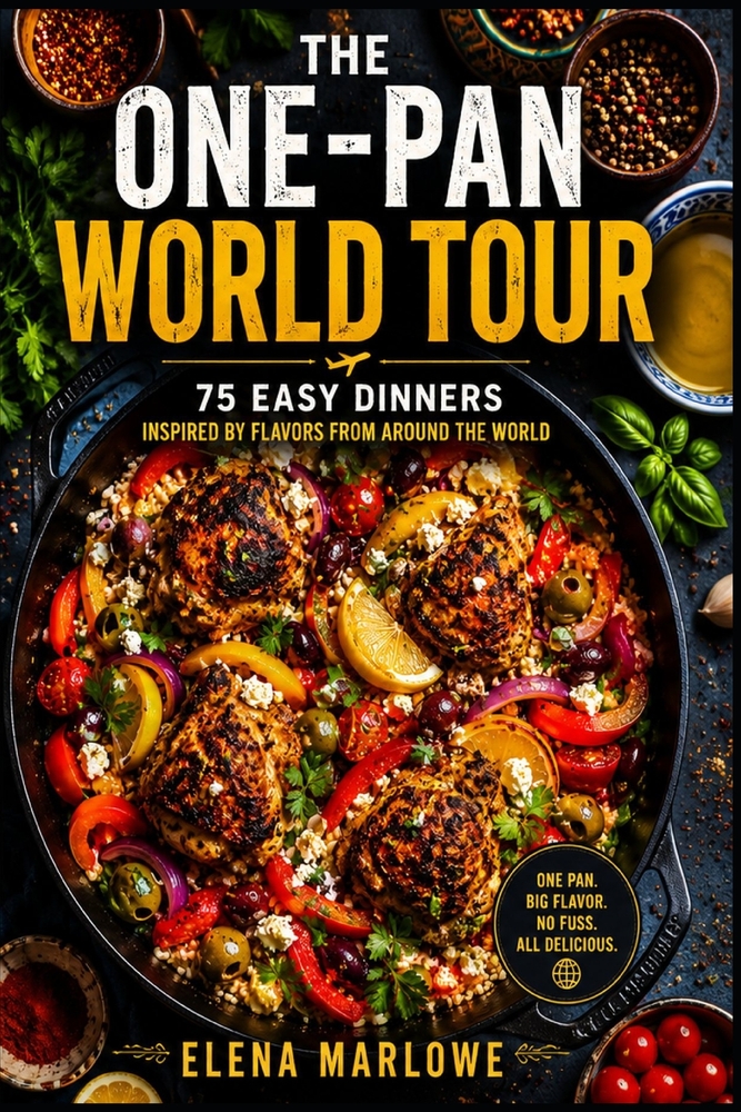 The One-Pan World Tour: 75 Easy One-Pan Dinners Inspired by Flavors from Around the World cover