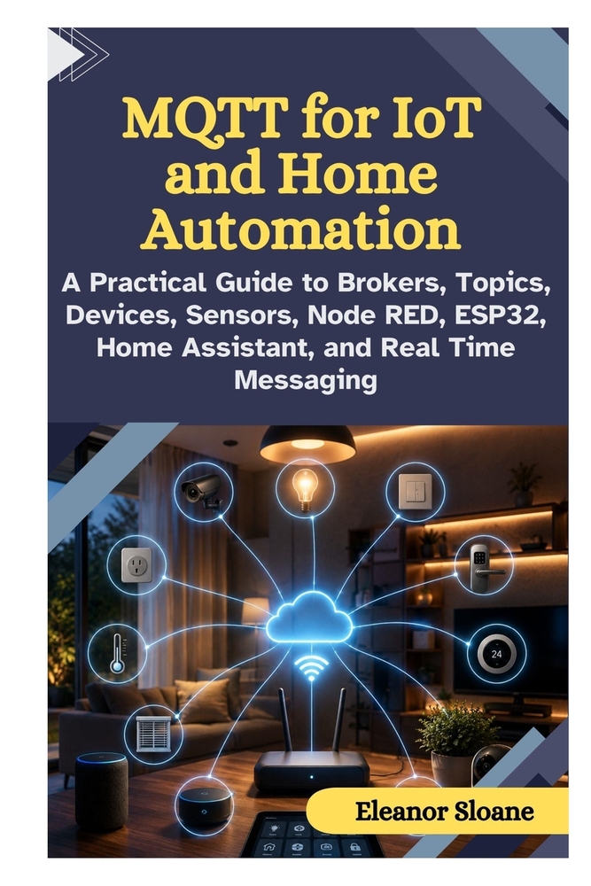 MQTT for IoT and Home Automation: A Practical Guide to Brokers, Topics, Devices, Sensors, Node-RED, ESP32, Home Assistant, and Real Time Messaging cover