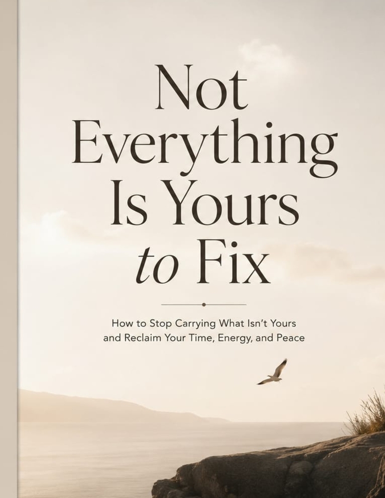 Not Everything Is Yours to Fix: How to Stop Carrying What Isn't Yours and Reclaim Your Time, Energy, and Peace 8.5 by 11 inches cover