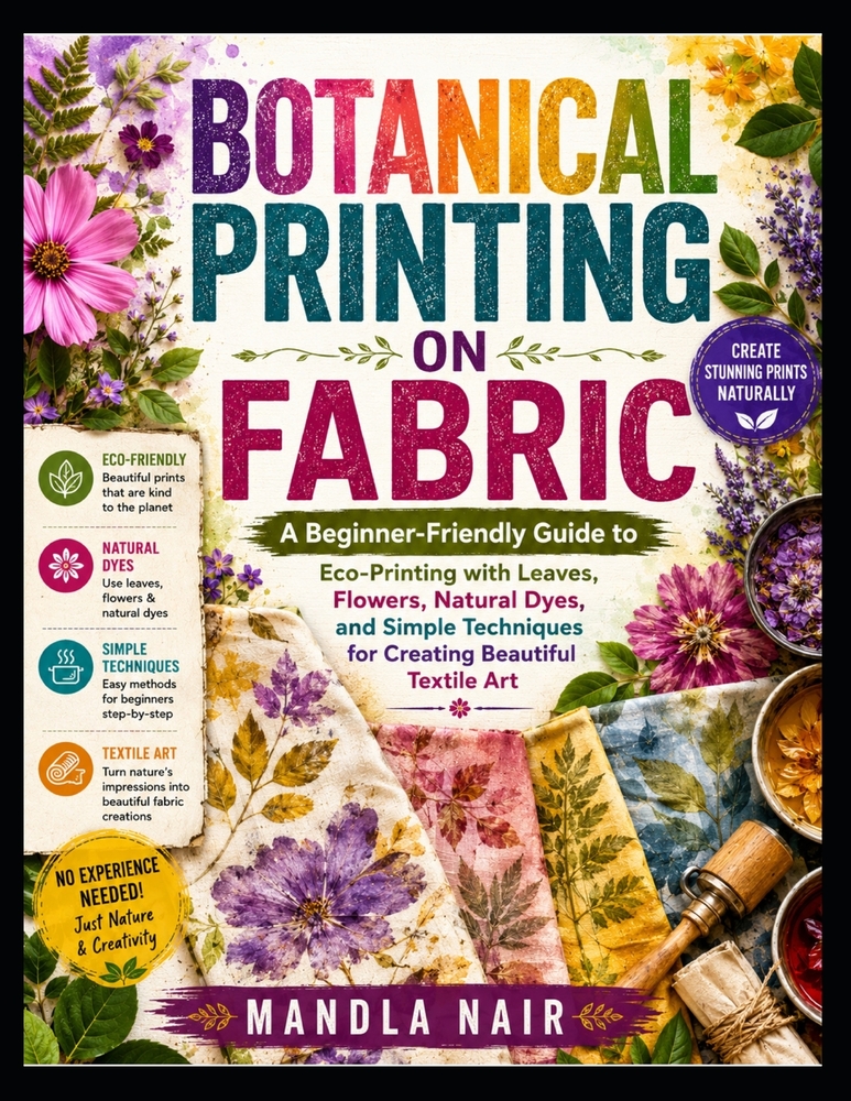 Botanical Printing on Fabric: A Beginner-Friendly Guide to Eco-Printing with Leaves, Flowers, Natural Dyes, and Simple Techniques for Creating Beautif cover