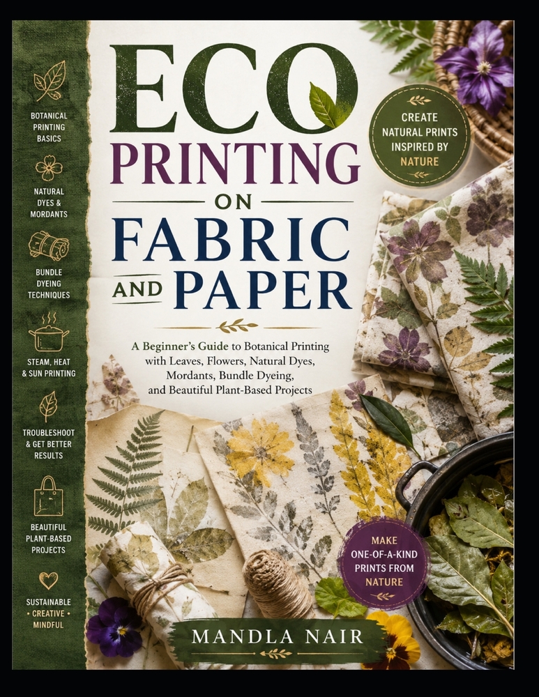 Eco Printing on Fabric and Paper: Create Botanical Prints With Leaves, Flowers, Natural Dyes & Bundle Dyeing cover