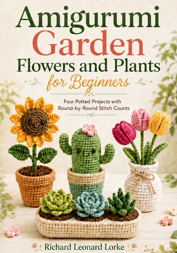 Amigurumi Garden Flowers and Plants for Beginners: Four Potted Projects with Round-by-Round Stitch Counts cover