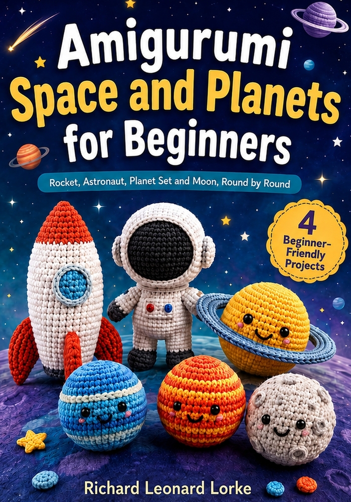 Amigurumi Space and Planets for Beginners: Rocket, Astronaut, Planet Set and Moon, Round by Round cover