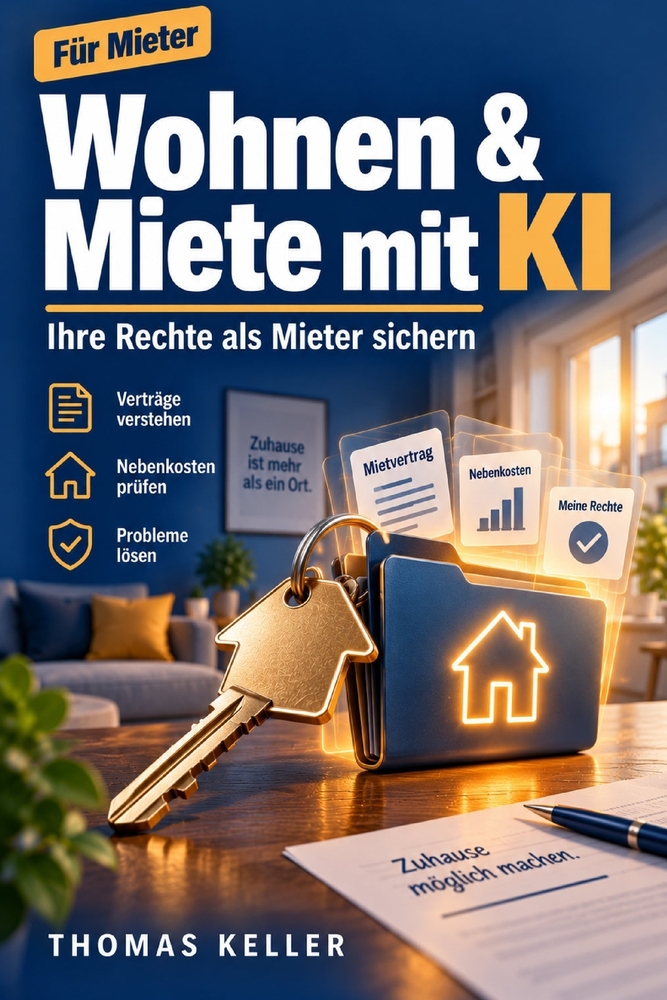 Wohnen & Miete mit KI: Wohnung finden, Vertrag verstehen, Rechte sichern cover