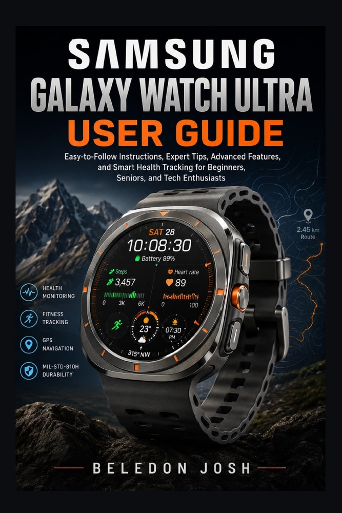 Samsung Galaxy Watch Ultra User Guide: Easy-to-Follow Instructions, Expert Tips, Advanced Features, and Smart Health Tracking for Beginners, Seniors, cover