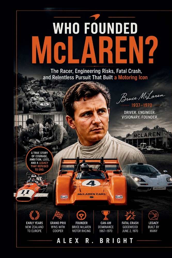 WHO FOUNDED McLAREN? AN INSPIRING HISTORY: The Racer, Engineering Gamble, Fatal Crash, and Relentless Pursuit That Built a Motoring Icon cover