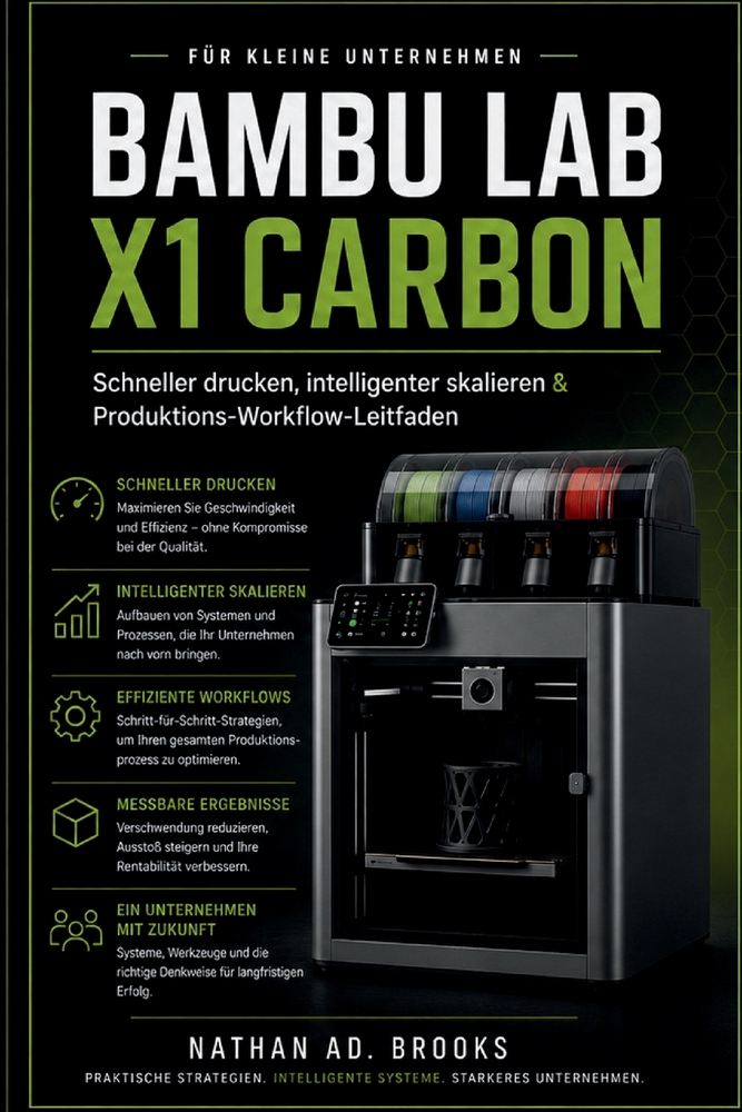 Bambu Lab X1 Kohlenstoff Für Kleinunternehmen: Schneller drucken, intelligenter skalieren & ProduktionWorkflow-Leitfaden cover