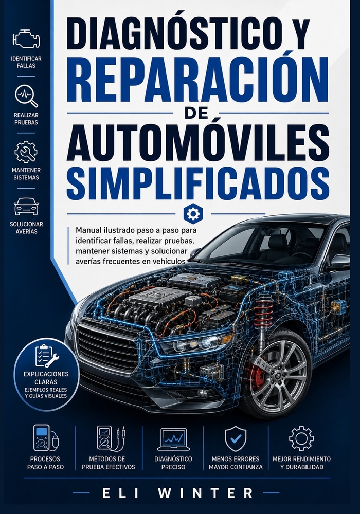 Diagnóstico y reparación de automóviles simplificados: Manual ilustrado paso a paso para identificar fallas, realizar pruebas, mantener sistemas y sol cover