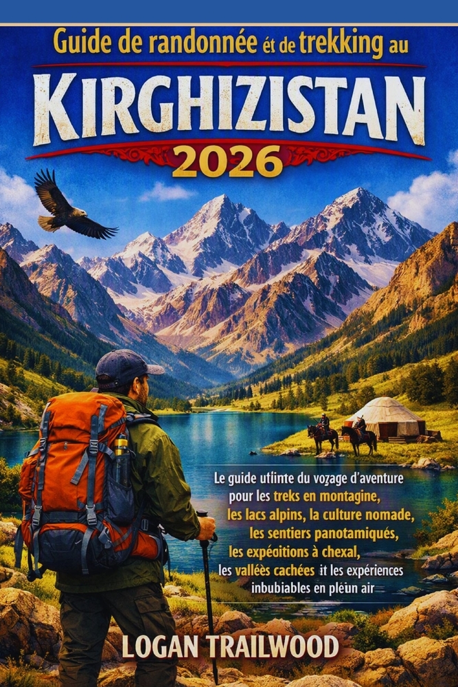 Guide de randonnée et de trekking au Kirghizistan 2026: Le guide ultime du voyage d'aventure pour les treks en montagne, les lacs alpins, la culture n cover