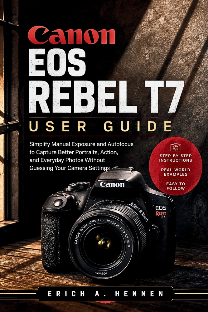 Canon EOS Rebel T7 User Guide: Simplify Manual Exposure and Autofocus to Capture Better Portraits, Action, and Everyday Photos Without Guessing Your C cover