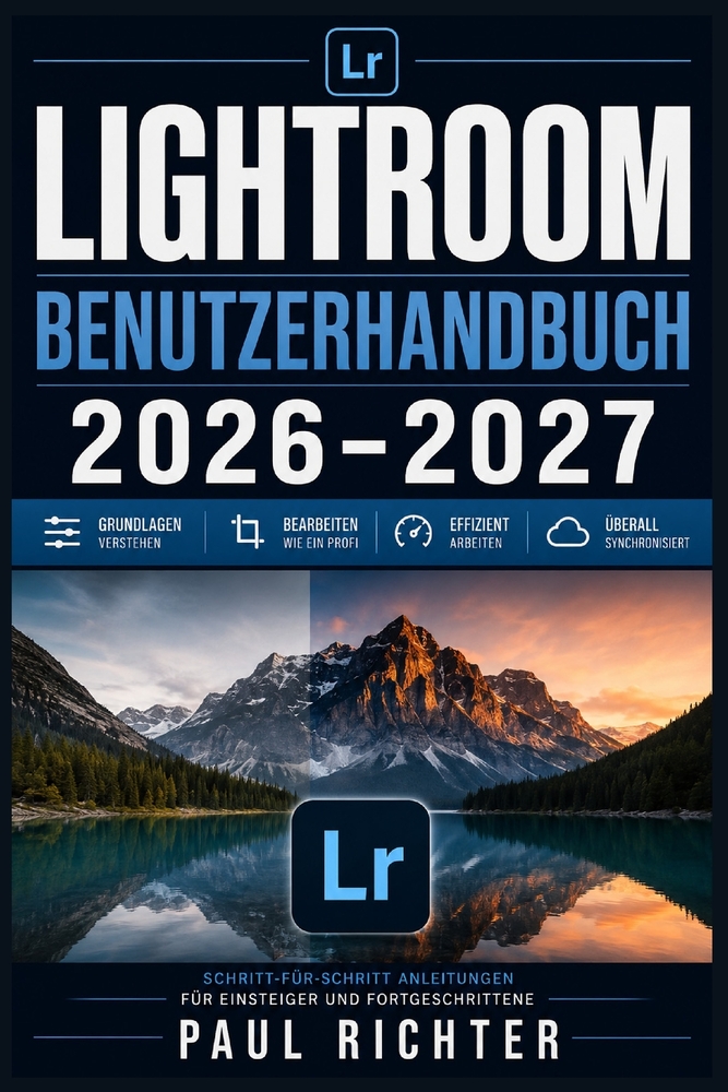 Lightroom Benutzerhandbuch 2026-2027: Der komplette Praxisleitfaden für Fotoimport, Bildbearbeitung, Kataloge und professionelle Workflows cover