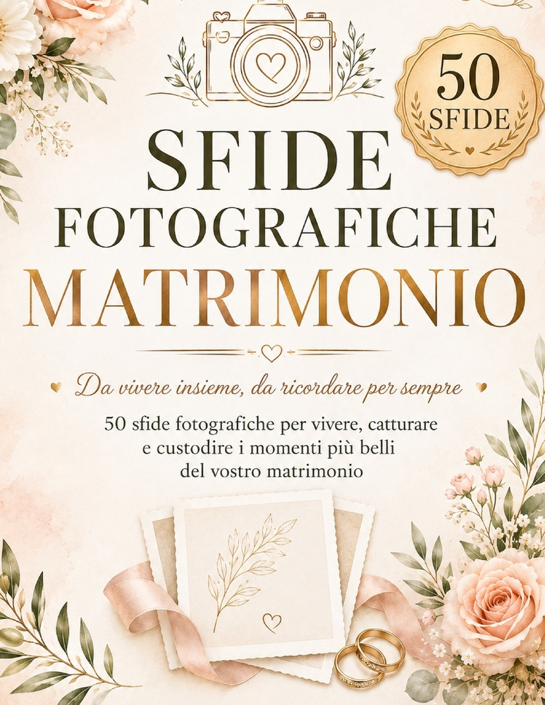 Sfide Fotografiche Matrimonio: 50 sfide fotografiche per vivere, catturare e custodire i momenti più belli del vostro matrimonio cover
