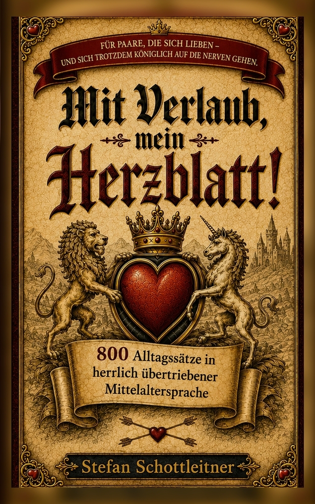 Mit Verlaub mein Herzblatt: 800 Alltagssätze in herrlich übertriebener Mittelaltersprache cover
