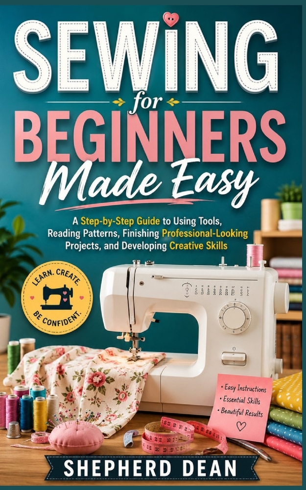 Sewing for Beginners Made Easy: A Step-by-Step Guide to Using Tools, Reading Patterns, Finishing Professional-Looking Projects, and Developing Creativ cover