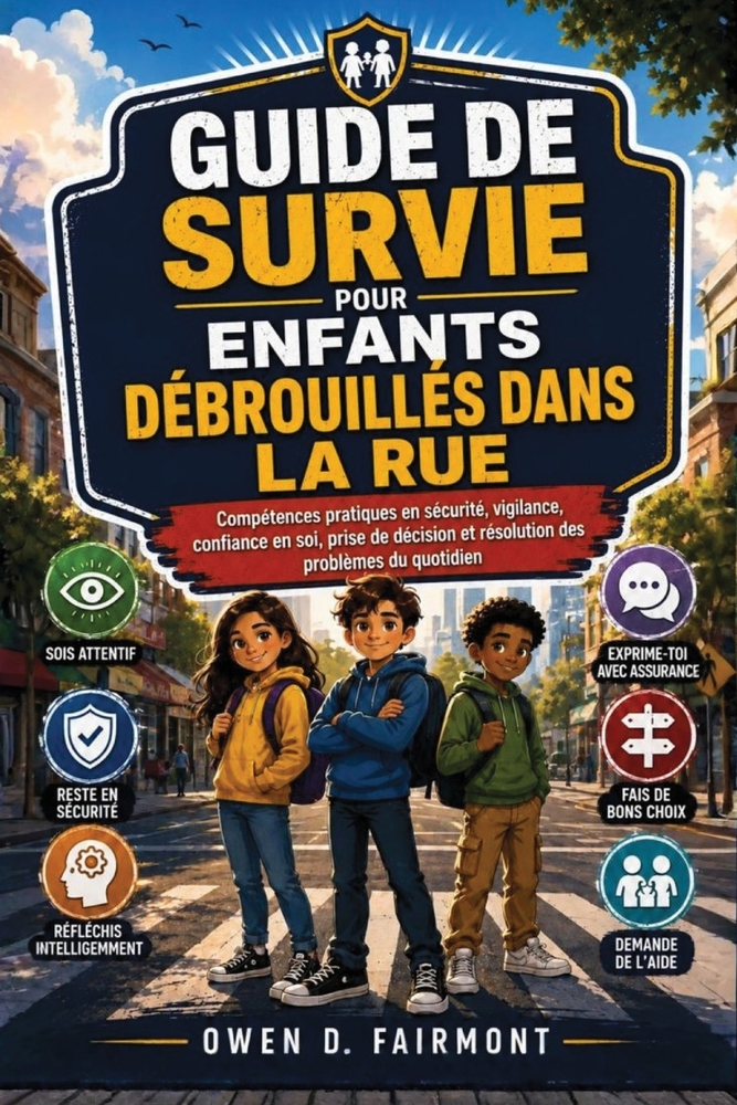 Guide de Survie Pour Enfants Débrouillés Dans La Rue: Compétences pratiques en sécurité, vigilance, confiance en soi, prise de décision et résolution cover