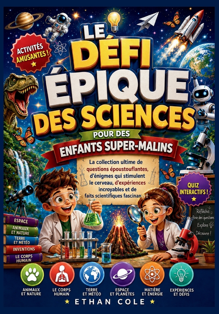 L'Ultime Défi Scientifique Pour Les Enfants Super Intelligents: L'ultime collection de questions époustouflantes, d'énigmes qui font travailler les mé cover