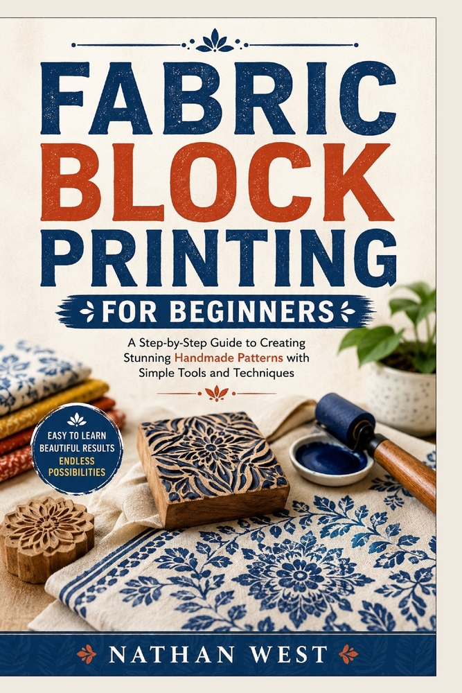Fabric Block Printing for Beginners: A Step-by-Step Guide to Creating Stunning Handmade Patterns with Simple Tools and Techniques cover