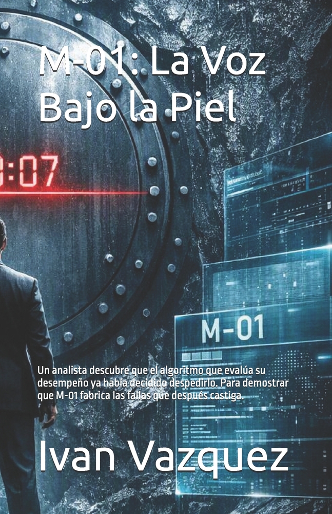 M-01: La Voz Bajo la Piel: Un analista descubre que el algoritmo que evalúa su desempeño ya había decidido despedirlo. Para demostrar que M-01 fabrica cover