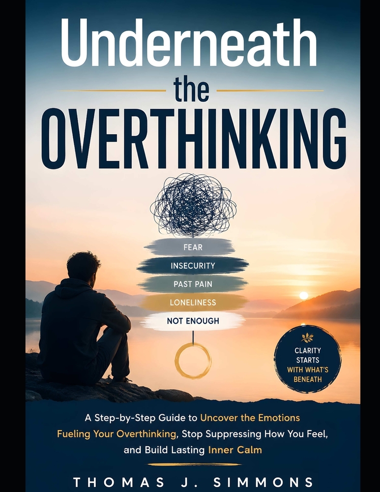 Underneath the Overthinking: A Step-by-Step Guide to Uncover the Emotions Fueling Your Overthinking, Stop Suppressing How You Feel, and Build Lasting cover