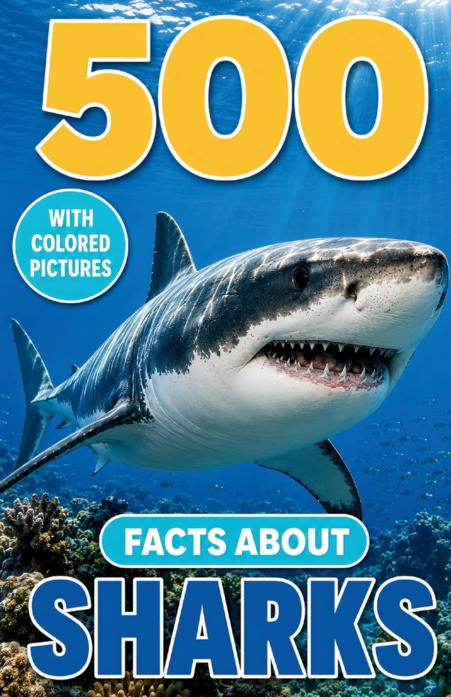 500 Fascinating Facts About Sharks: The Ocean Trivia Guide Packed With Amazing Wildlife Secrets for Kids and Adults cover