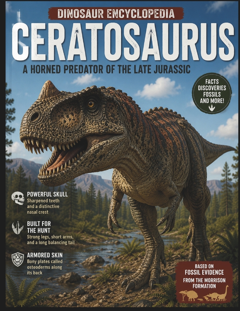 Dinosaur Encyclopedia Series Vol.29 Ceratosaurus Encyclopedia: Exploring a Late Jurassic Predator Through Fossils and Science cover