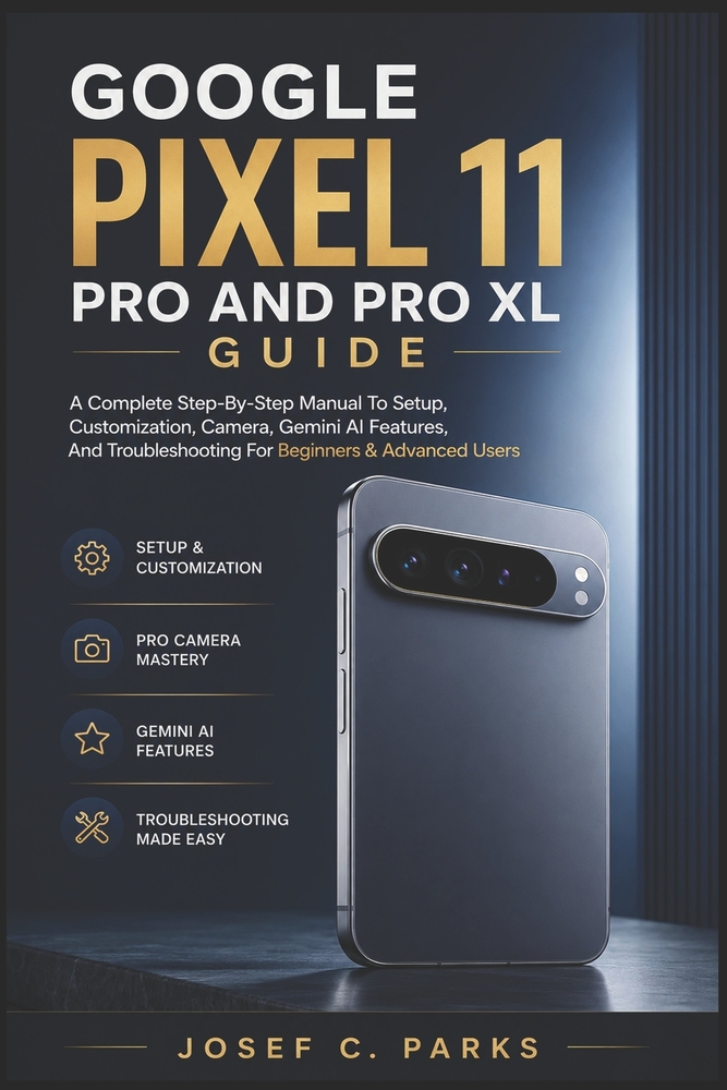 Google Pixel 11 Pro and Pro XL Guide: A Complete Step-By-Step Manual To Setup, Customization, Camera, Gemini AI Features, And Troubleshooting For Begi cover