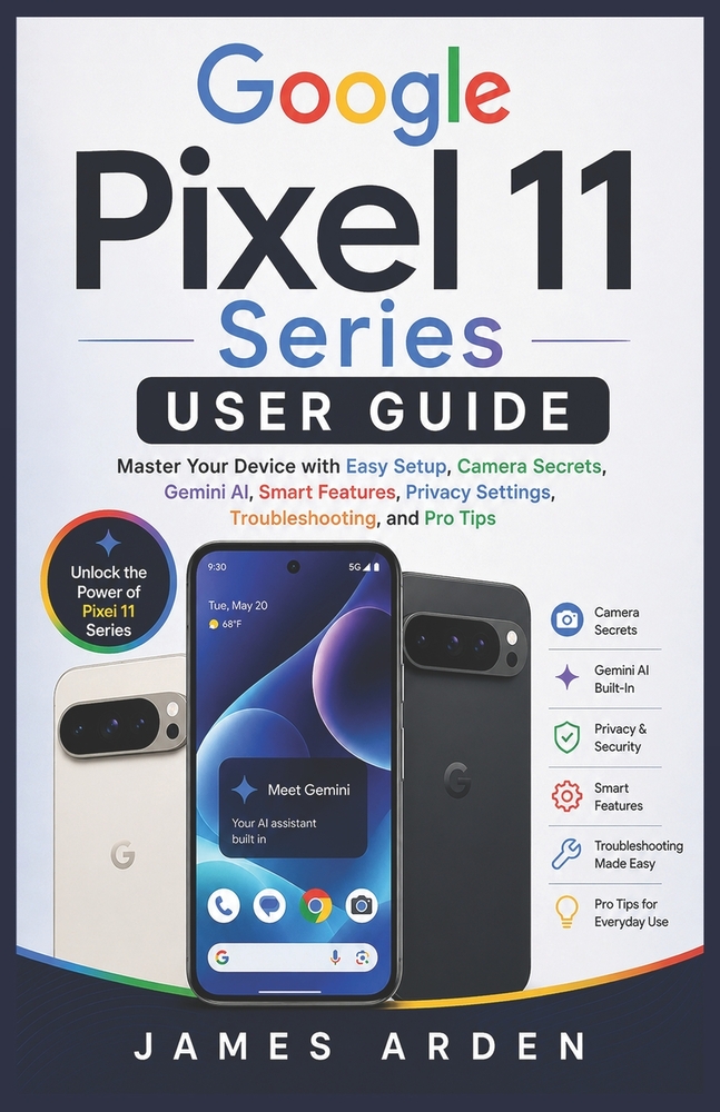 Google Pixel 11 Series User Guide: Master Your Device with Easy Setup, Camera Secrets, Gemini AI, Smart Features, Privacy Settings, Troubleshooting, a cover