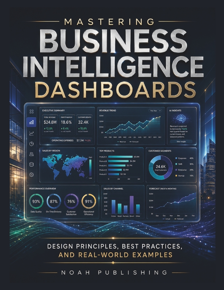 Mastering Business Intelligence Dashboards: How to Transform Complex Business Data into Clear Visual Insights, Actionable KPIs, Interactive Reports, a cover