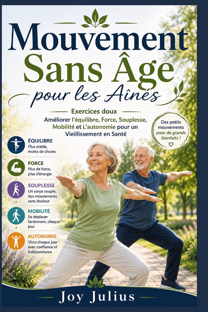 Mouvement Sans Âge pour les Aînés: Exercices doux Améliorer l'équilibre, Force, Souplesse, Mobilité et L'autonomie pour un Vieillissement en Santé cover